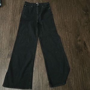 NEW BLACK JEANS HIGH WAIST WIDE LEG